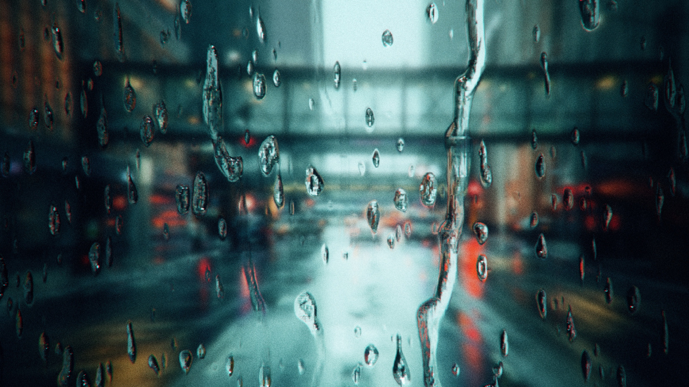 Wasser, Regen, Atmosphäre, Flüssigkeit, Fenster. Wallpaper in 1366x768 Resolution