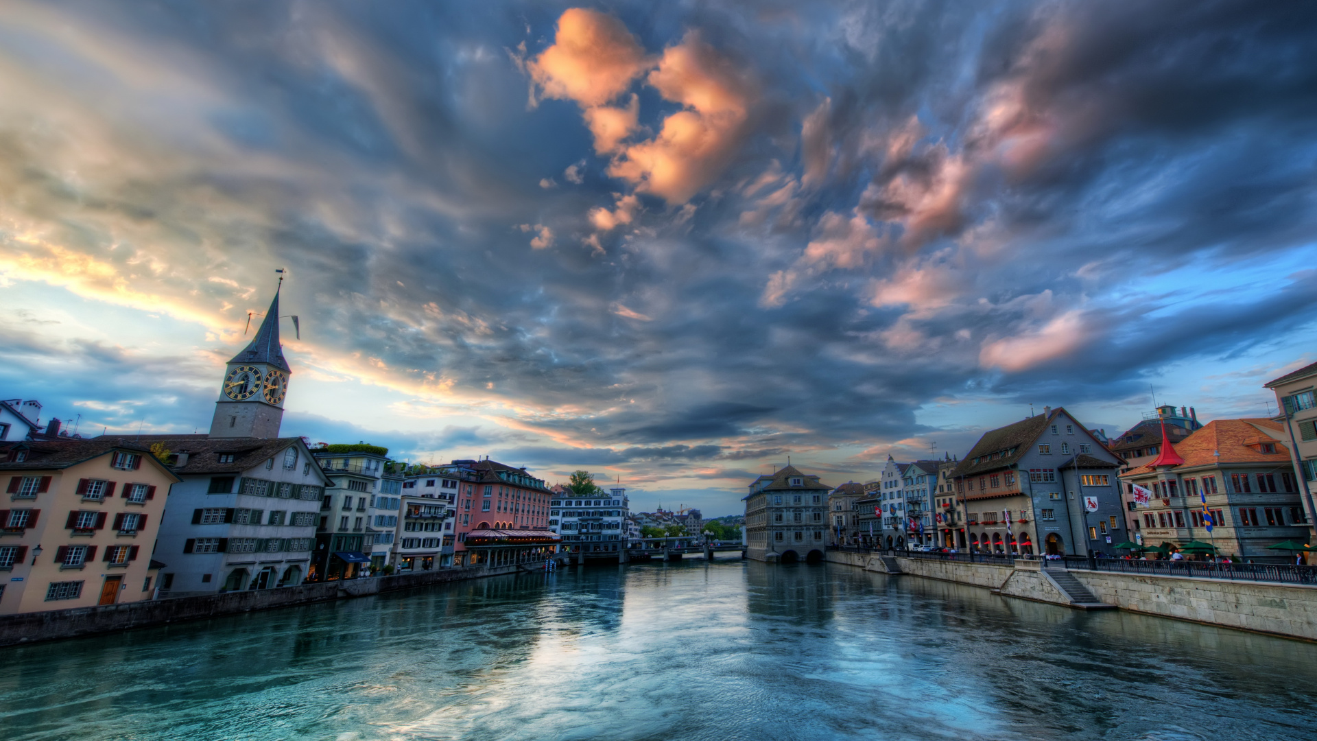Body of Water Between Buildings Under Blue Sky During Daytime. Wallpaper in 1920x1080 Resolution