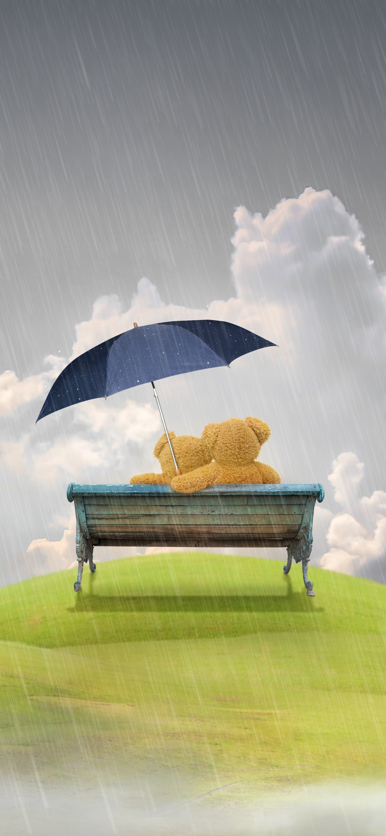 Nounours, Atmosphère, Illustration, Espace, le Jour de Valentines. Wallpaper in 1242x2688 Resolution