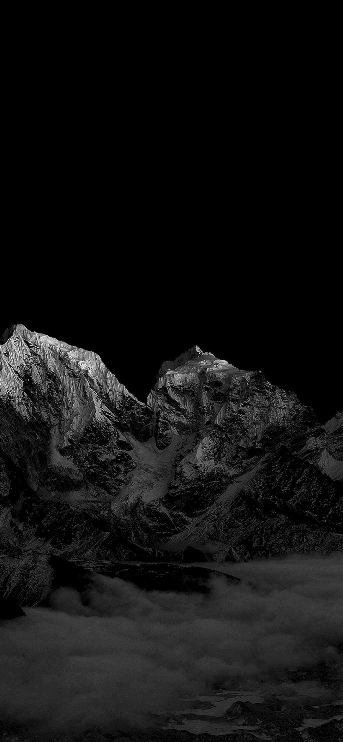 OLED, Monochrome, Black and White, Darkness. Wallpaper in 1125x2436 Resolution