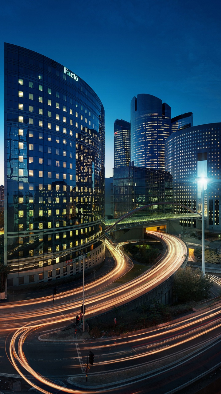 Time Lapse Photography of City During Night Time. Wallpaper in 720x1280 Resolution