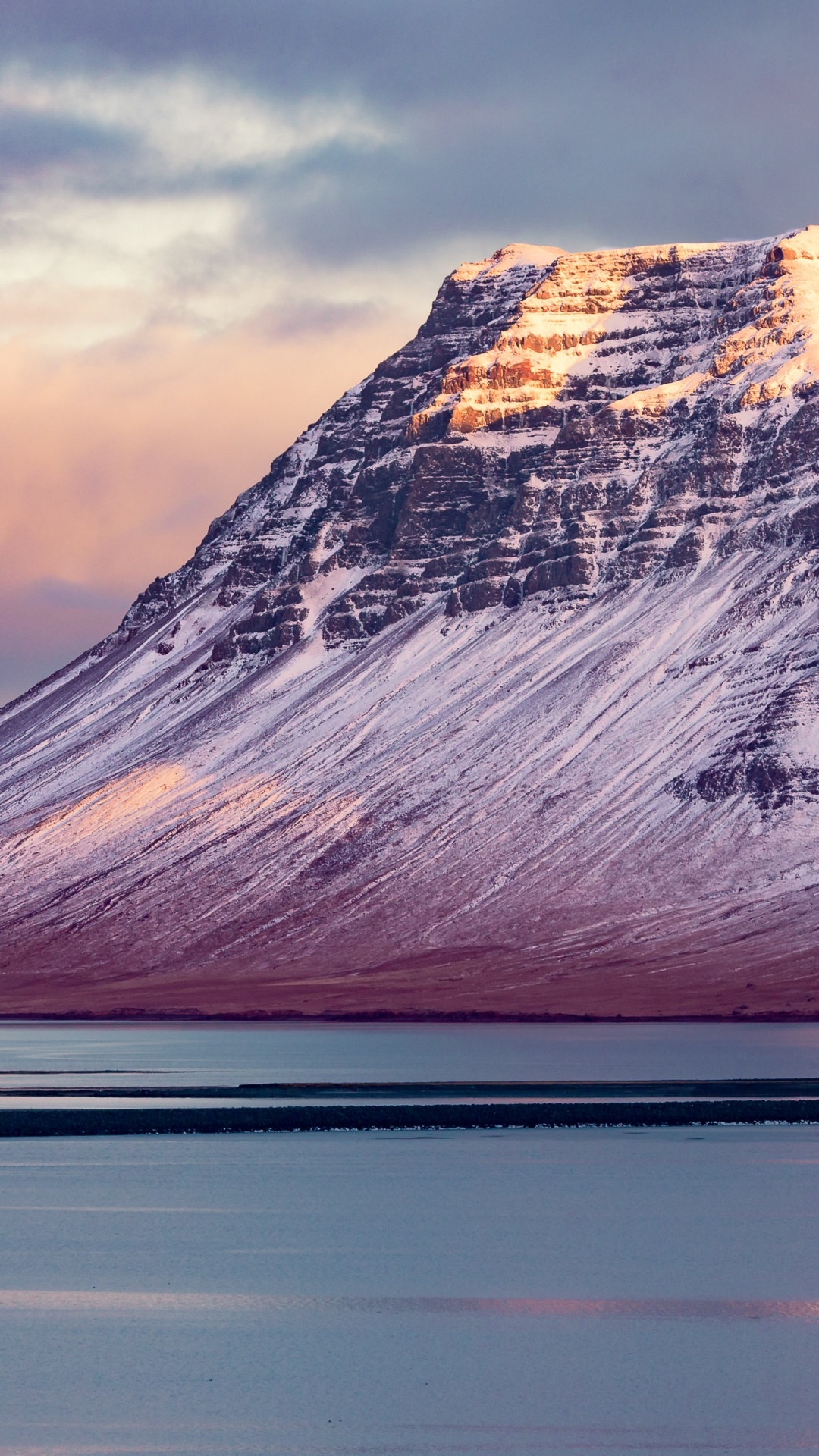 Fjord, Mountain, Mountainous Landforms, Natural Landscape, Cloud. Wallpaper in 1080x1920 Resolution
