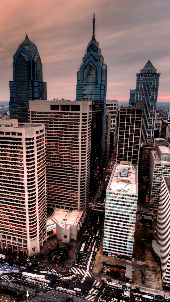 Zone Urbaine, Gratte-ciel, Philadelphie, Urban, Bâtiment. Wallpaper in 720x1280 Resolution
