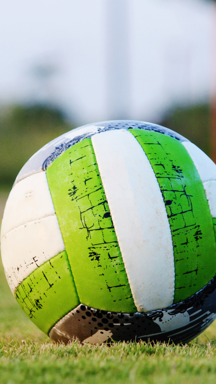 White Green and Yellow Soccer Ball on Green Grass Field During Daytime. Wallpaper in 750x1334 Resolution