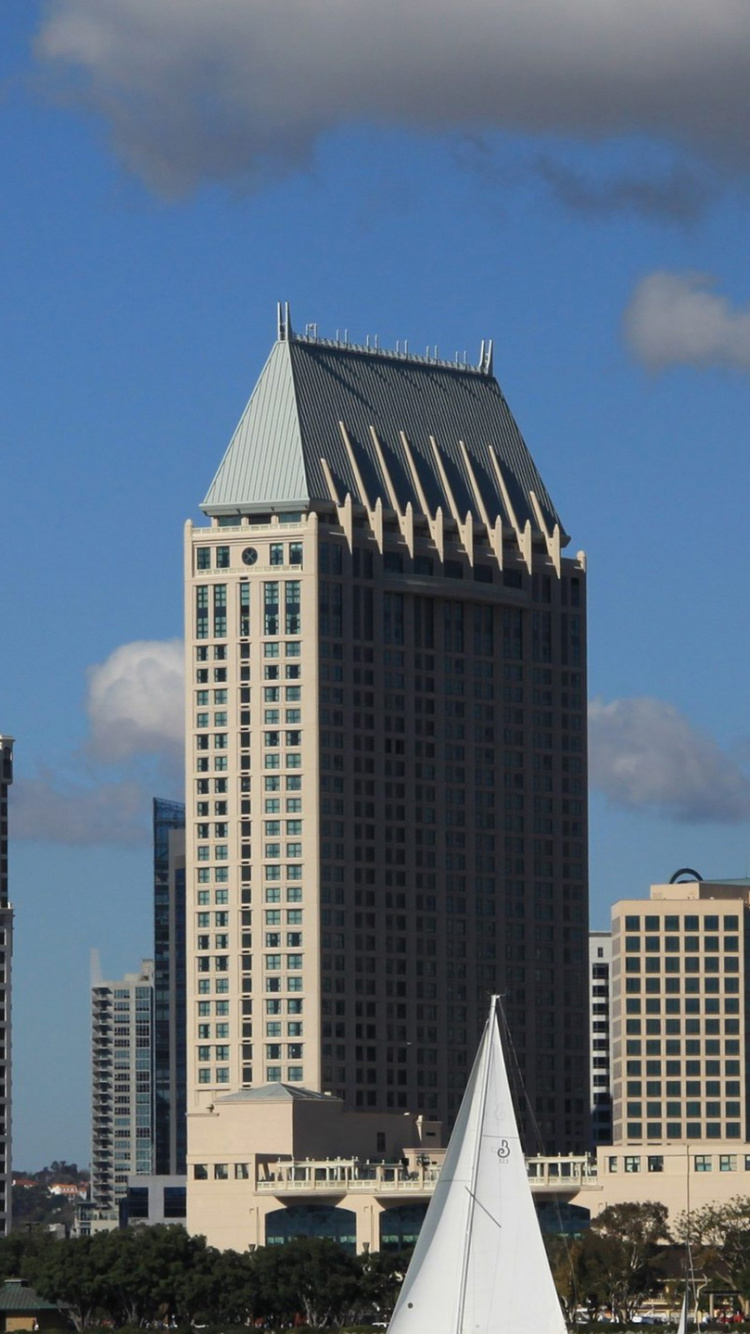 圣地亚哥, 城市, 天际线, 大都会, 塔块 壁纸 750x1334 允许