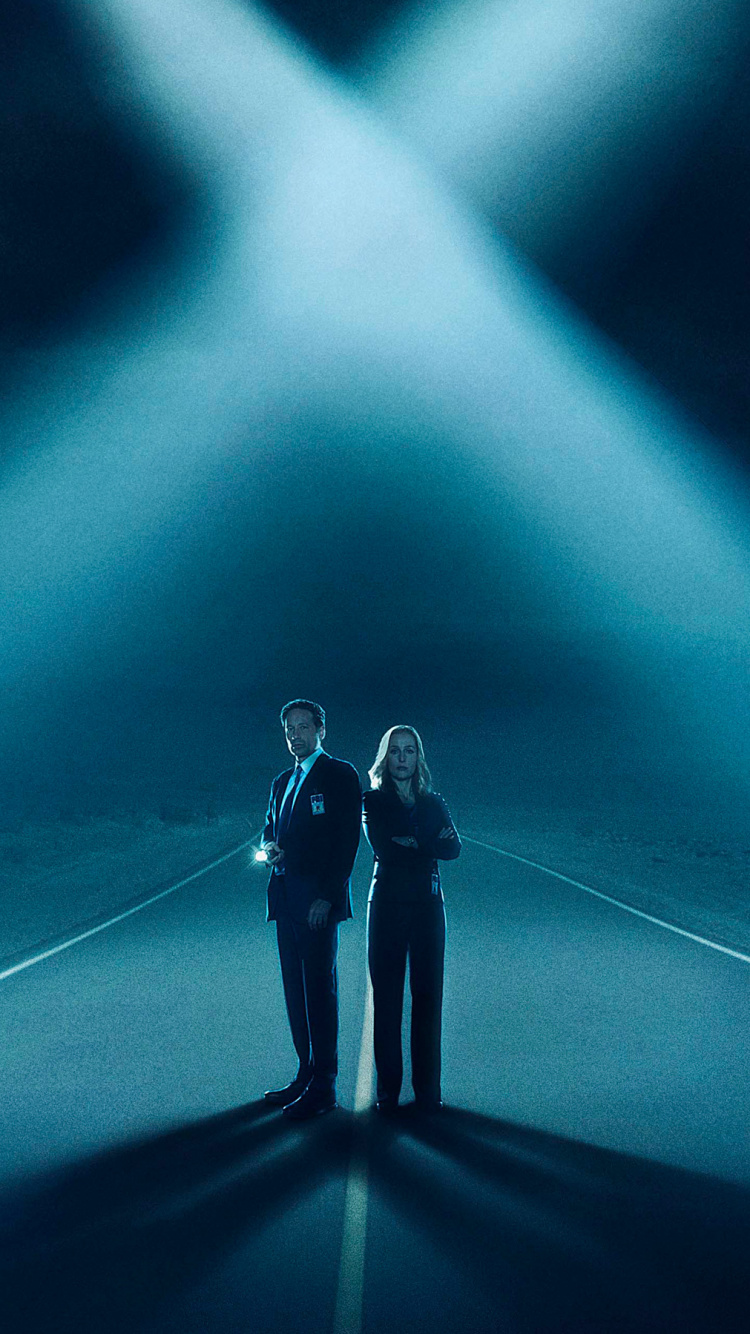 福克斯·穆德（Fox Mulder）, 达娜·斯卡利（Dana Scully）, 光, 性能, 阶段 壁纸 750x1334 允许