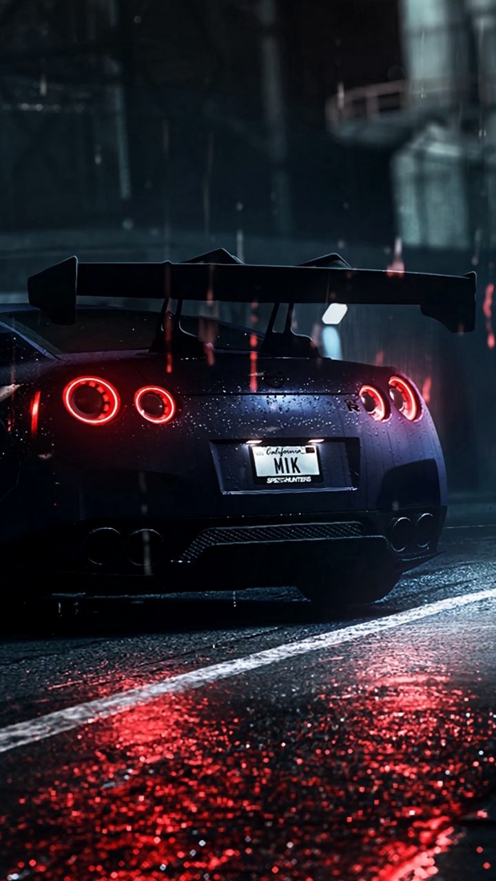 Nissan gt r, Deportivo, Coche, Iluminación Automotriz, Capucha. Wallpaper in 720x1280 Resolution