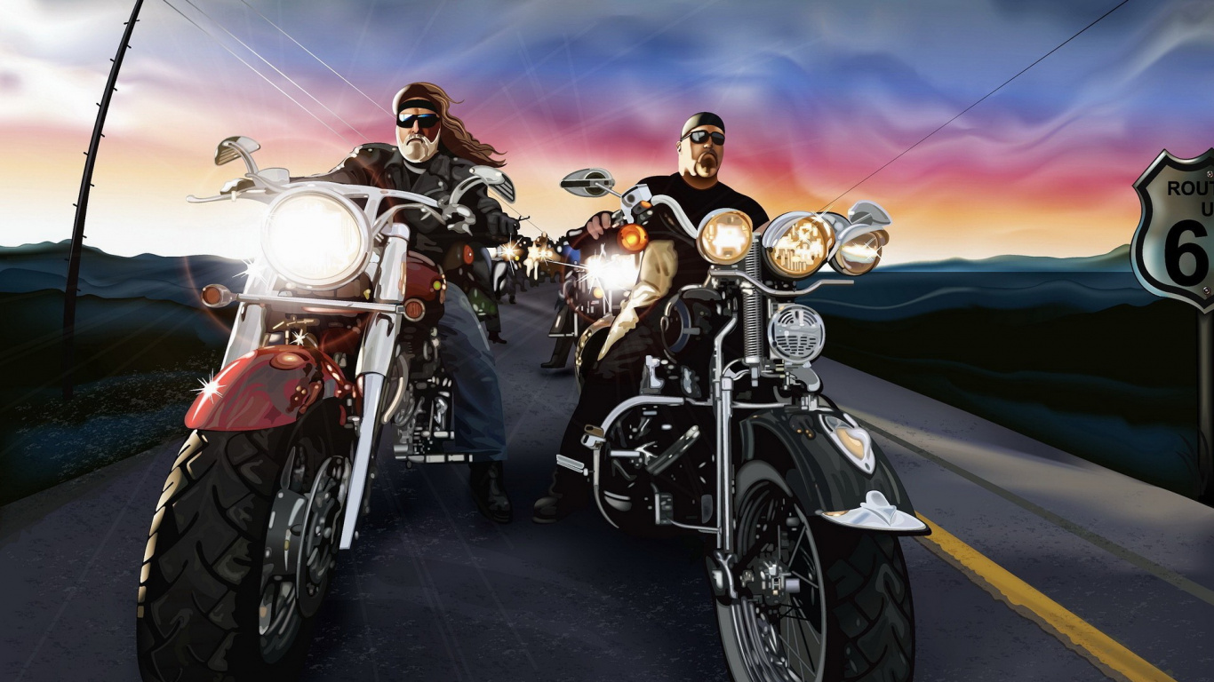 People Riding Motorcycle During Daytime. Wallpaper in 1366x768 Resolution