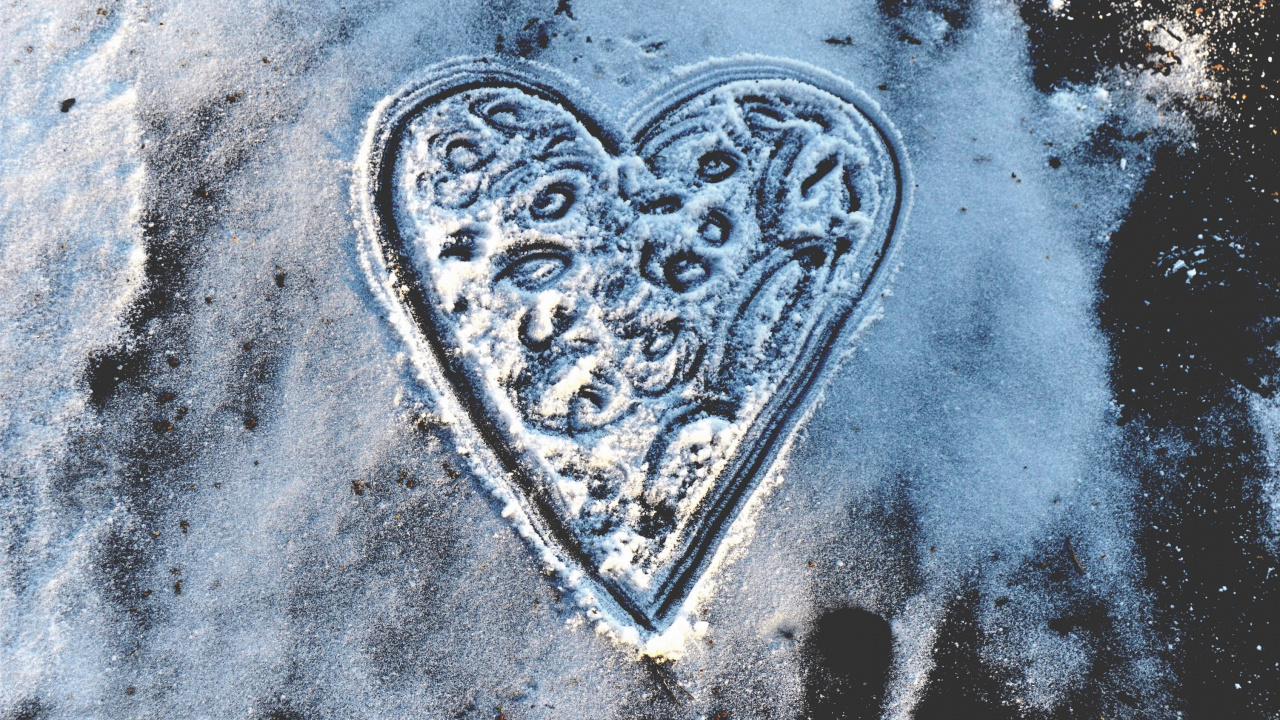 Herzen, Organ, Winter, Schnee, Einfrieren. Wallpaper in 1280x720 Resolution