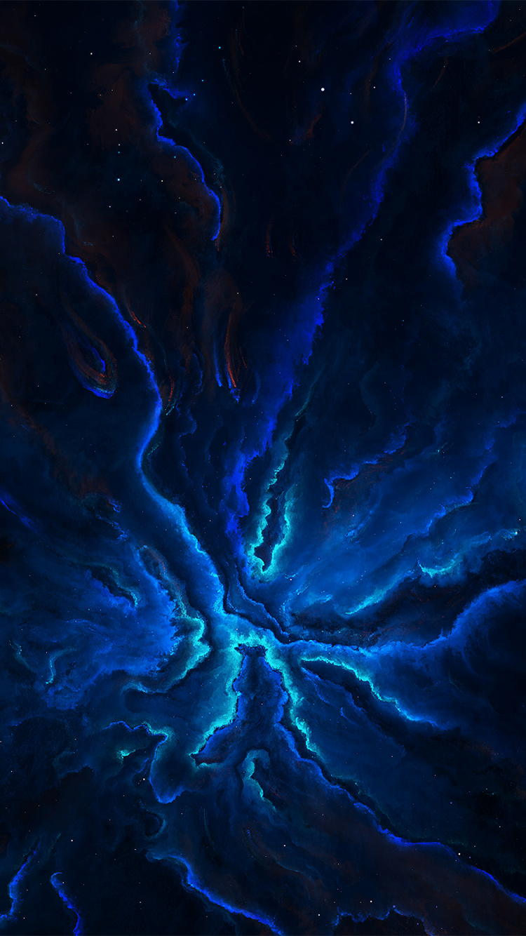 性质, 宇宙, 空间, 气氛, 电蓝色的 壁纸 750x1334 允许