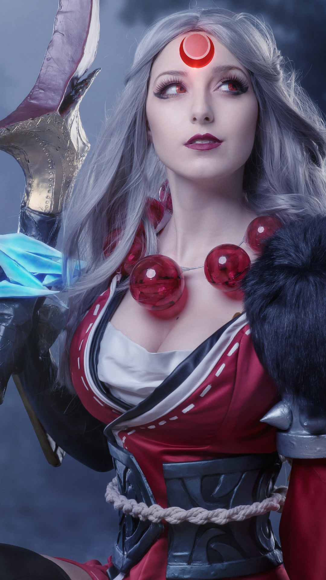 Blood Moon Diana Cosplay, Blood Moon Diana, Cosplay, Pentakill, Costume. Wallpaper in 1080x1920 Resolution