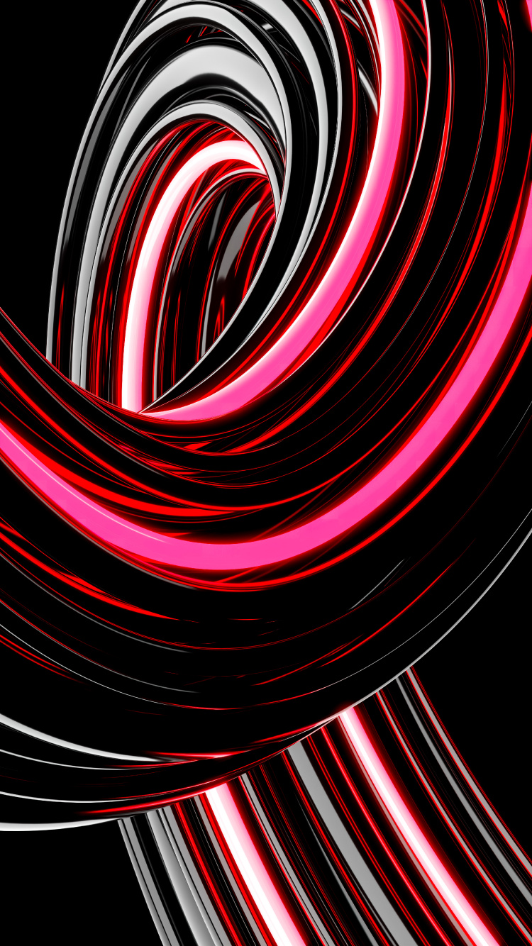 Spirale, Mathématique, Géométrie, Lumière, Noir. Wallpaper in 750x1334 Resolution