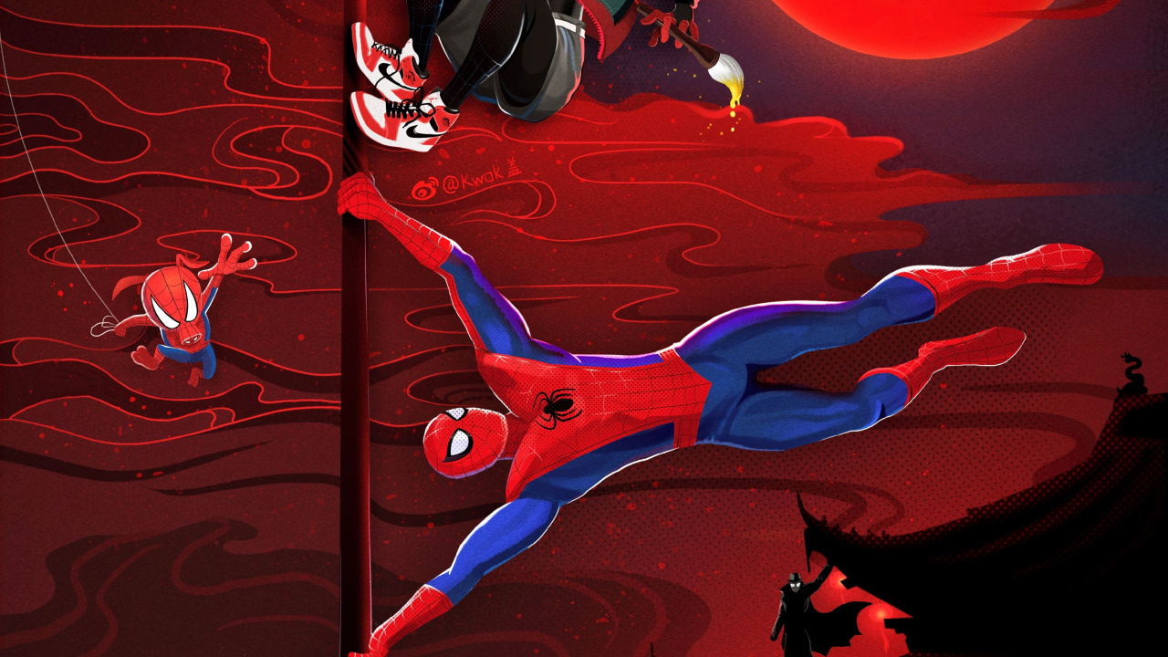 Red and Blue Dragon Illustration. Wallpaper in 1280x720 Resolution