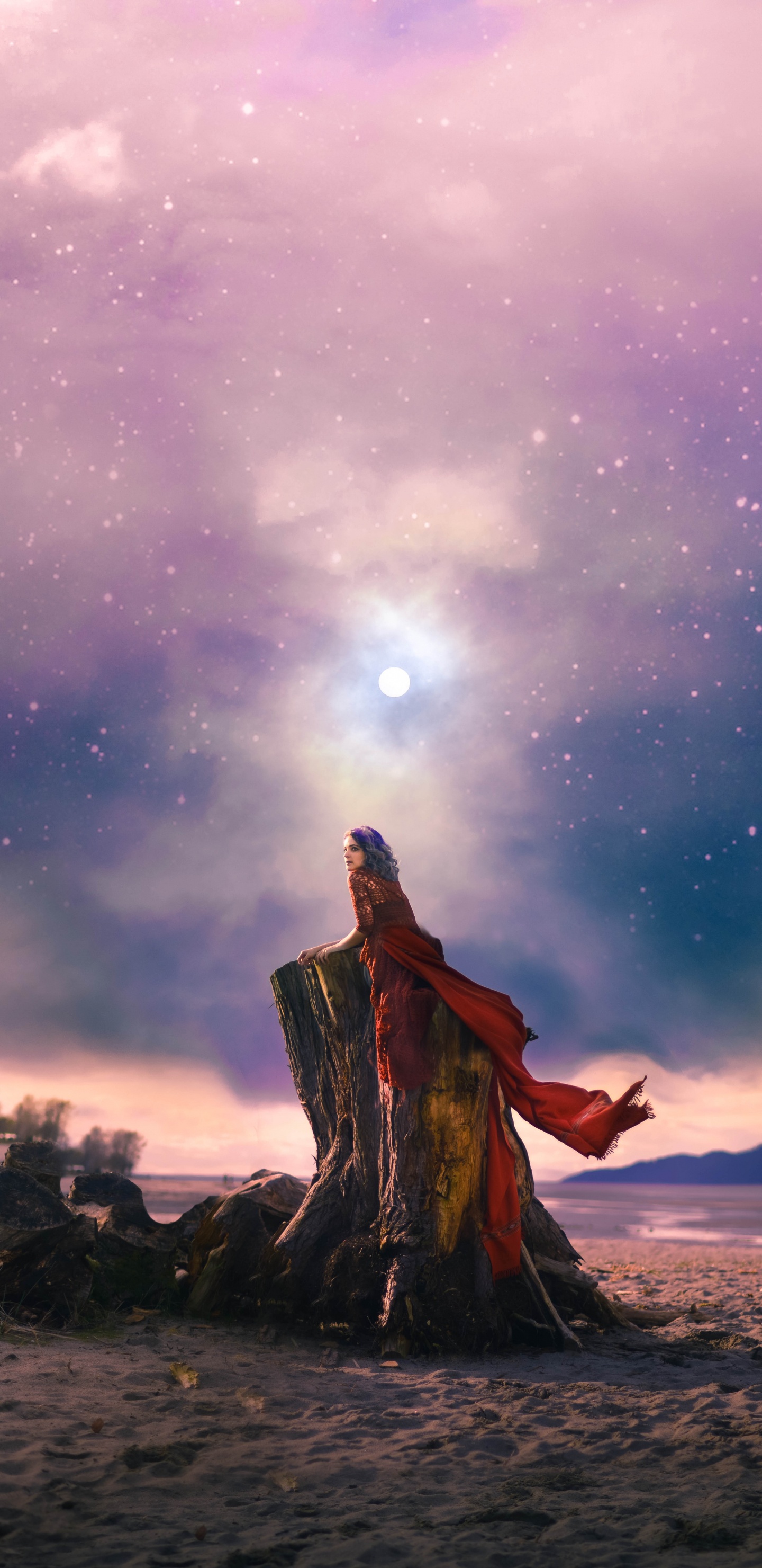 Atmosphäre, Mythologie, Cloud, Raum, Himmel. Wallpaper in 1440x2960 Resolution