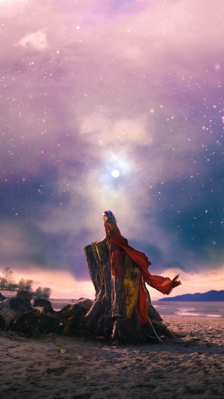 Atmosphäre, Mythologie, Cloud, Raum, Himmel. Wallpaper in 720x1280 Resolution