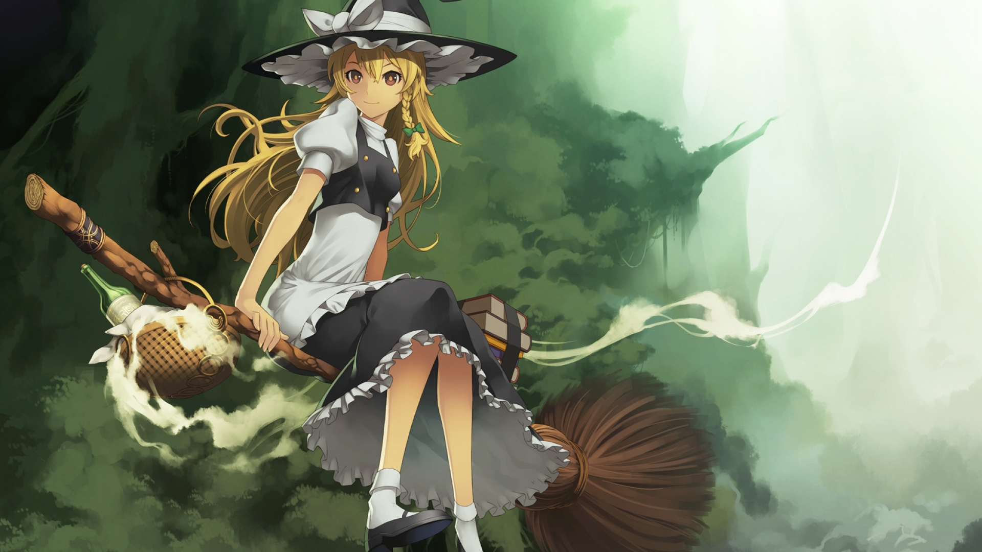 Brown Haired Female Anime Character. Wallpaper in 1920x1080 Resolution