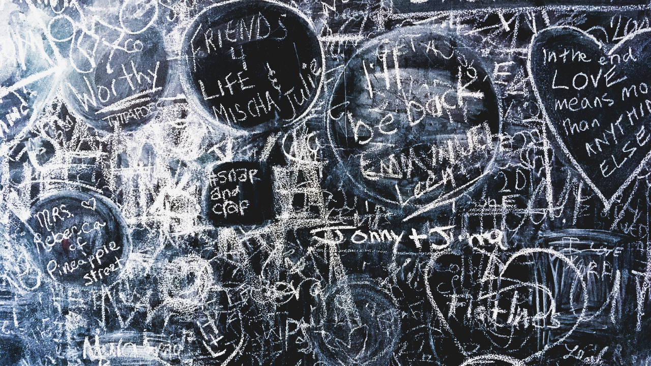 粉笔, 黑板上的, 艺术, 绘画, 文本 壁纸 1280x720 允许