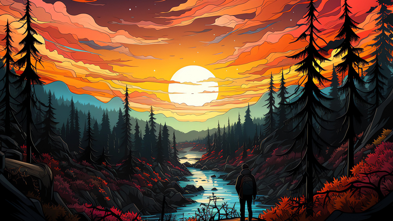 Afterglow, Nature, Eau, Atmosphère, Lumière. Wallpaper in 1280x720 Resolution