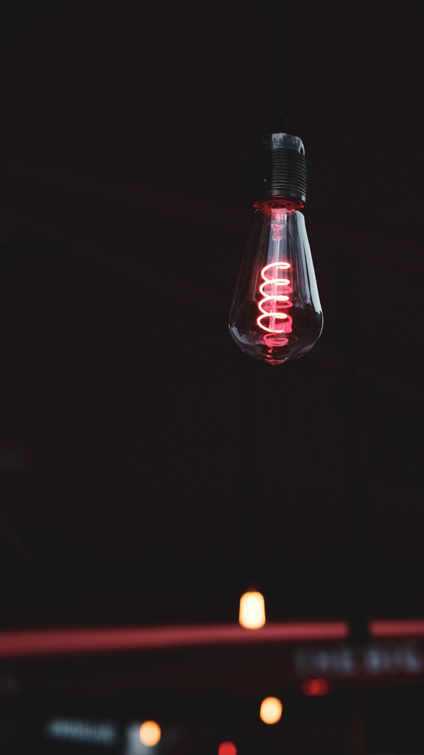 Red and White Light Bulb. Wallpaper in 1440x2560 Resolution