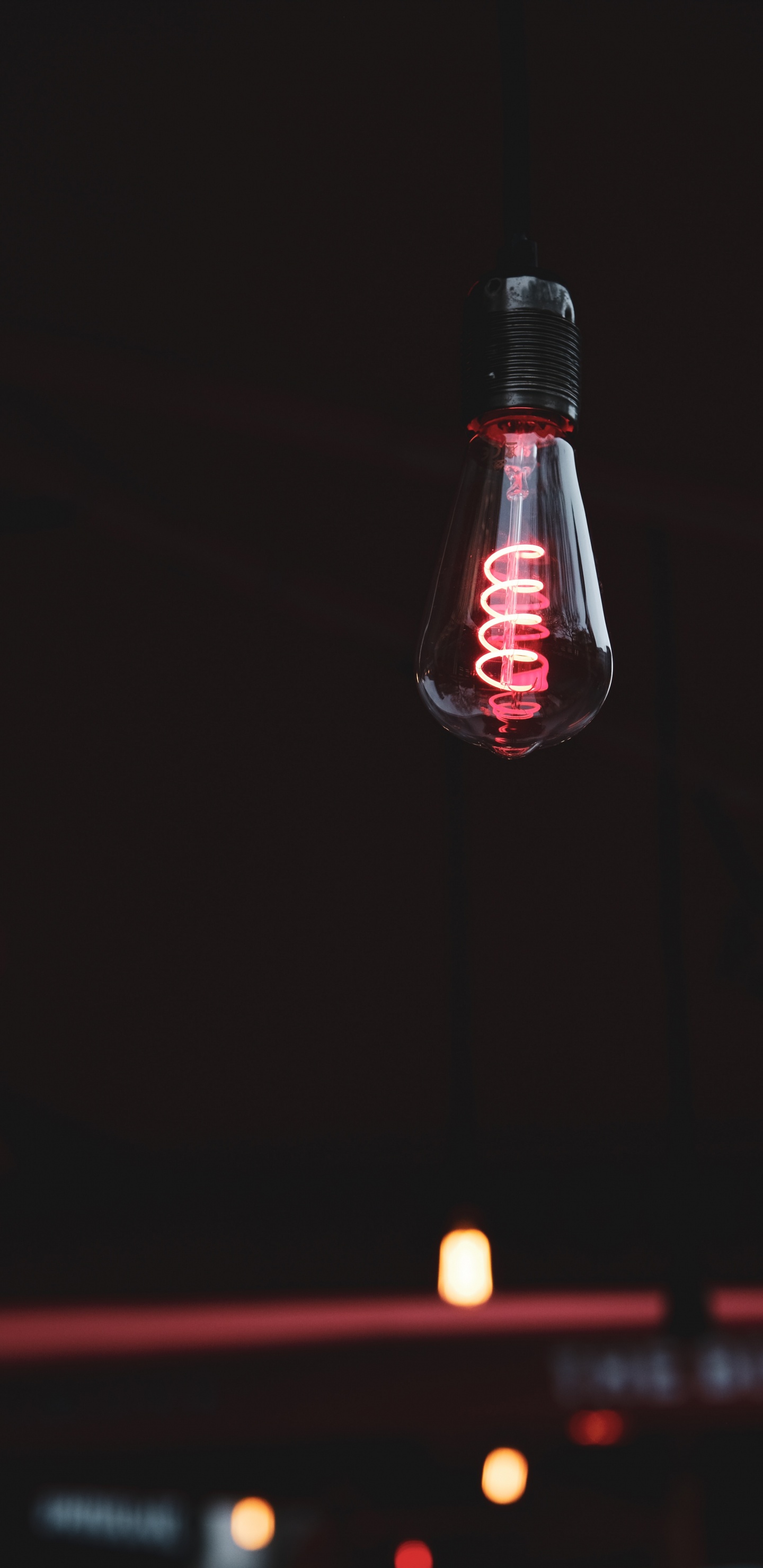 Red and White Light Bulb. Wallpaper in 1440x2960 Resolution