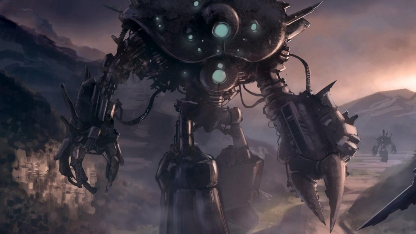 Schwarze Und Grüne Monsterillustration. Wallpaper in 1366x768 Resolution