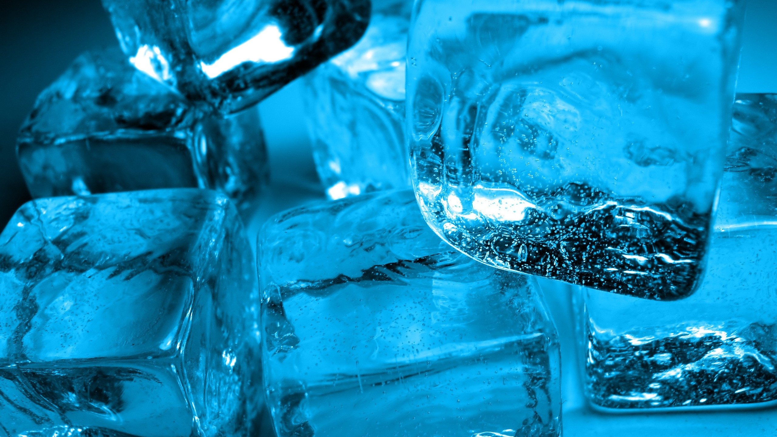 Close up Photo of Ice Cubes. Wallpaper in 2560x1440 Resolution
