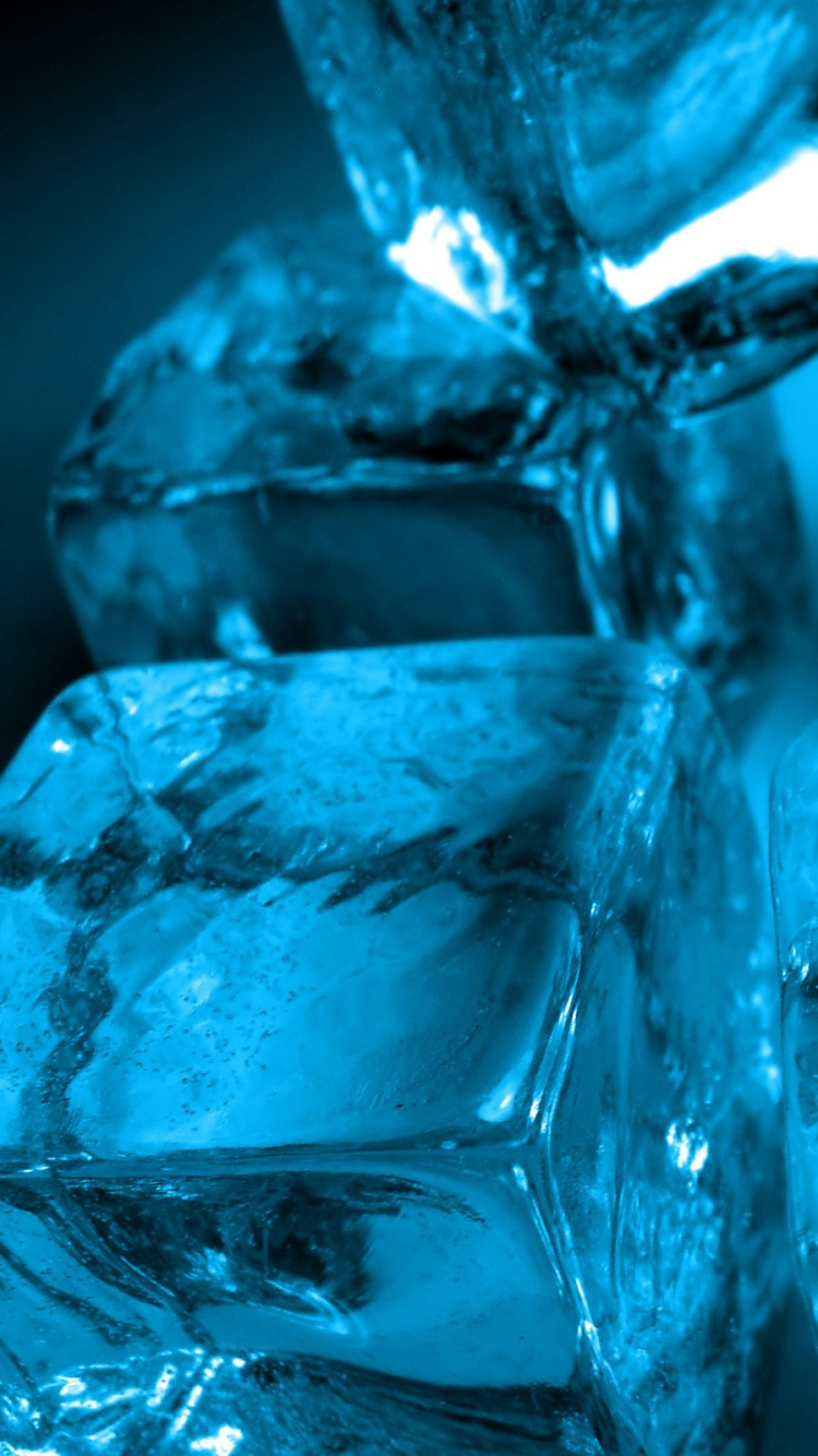 Close up Photo of Ice Cubes. Wallpaper in 750x1334 Resolution