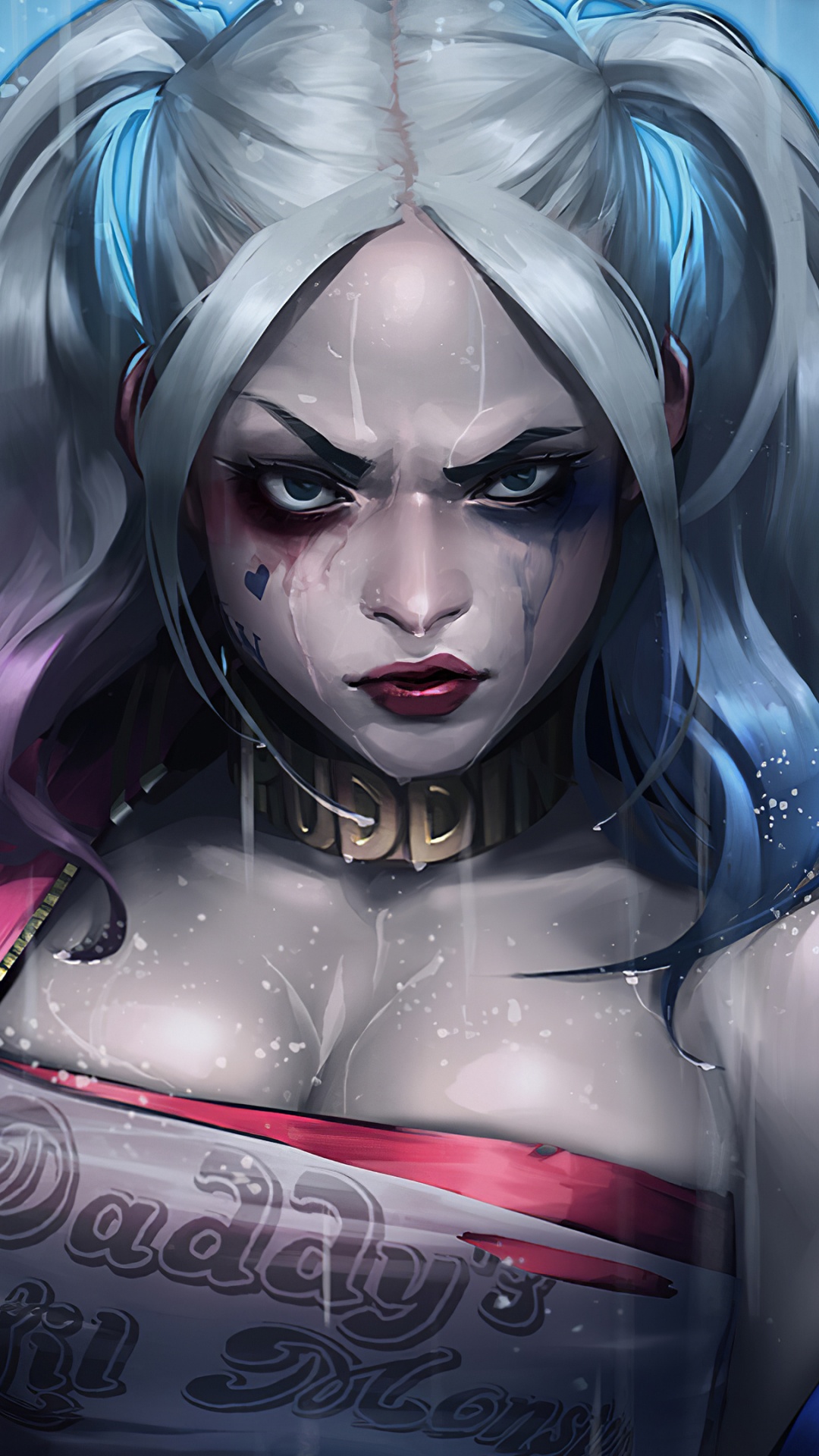 Femme en Blouson de Cuir Rouge. Wallpaper in 1080x1920 Resolution