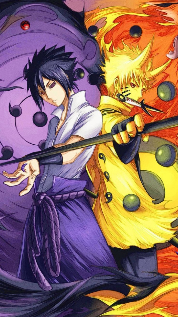 Mode Sage Naruto Sasuke, Sasuke Uchiha, Naruto Uzumaki, Kurama, Itachi Uchiha. Wallpaper in 720x1280 Resolution