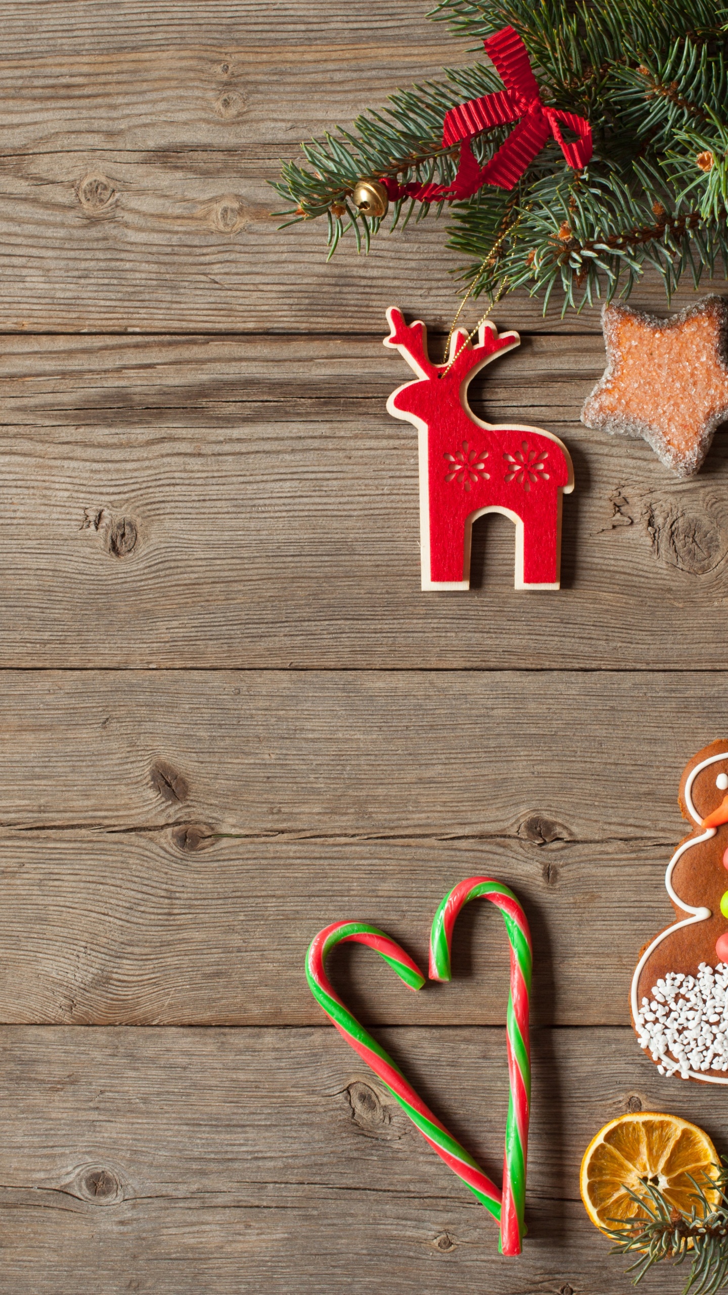 New Year, Christmas, Gingerbread, Christmas Ornament, Christmas Tree. Wallpaper in 1440x2560 Resolution