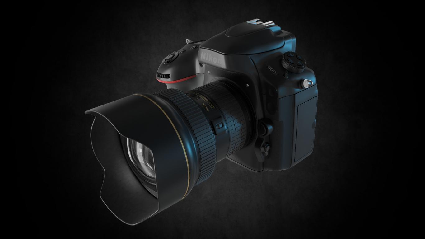 Black and Silver Canon Dslr Camera. Wallpaper in 1366x768 Resolution