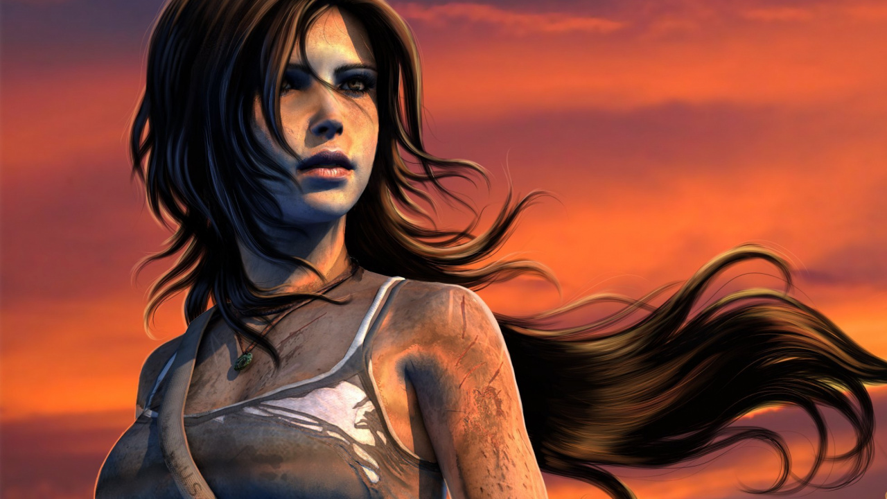 Lara Croft, Tomb Raider, Lange Haare, Frau Krieger, Muskel. Wallpaper in 1280x720 Resolution