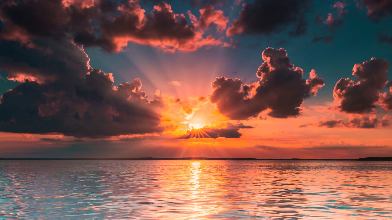 Sonnenlicht, Licht, Natur, Wasser, Cloud. Wallpaper in 1366x768 Resolution