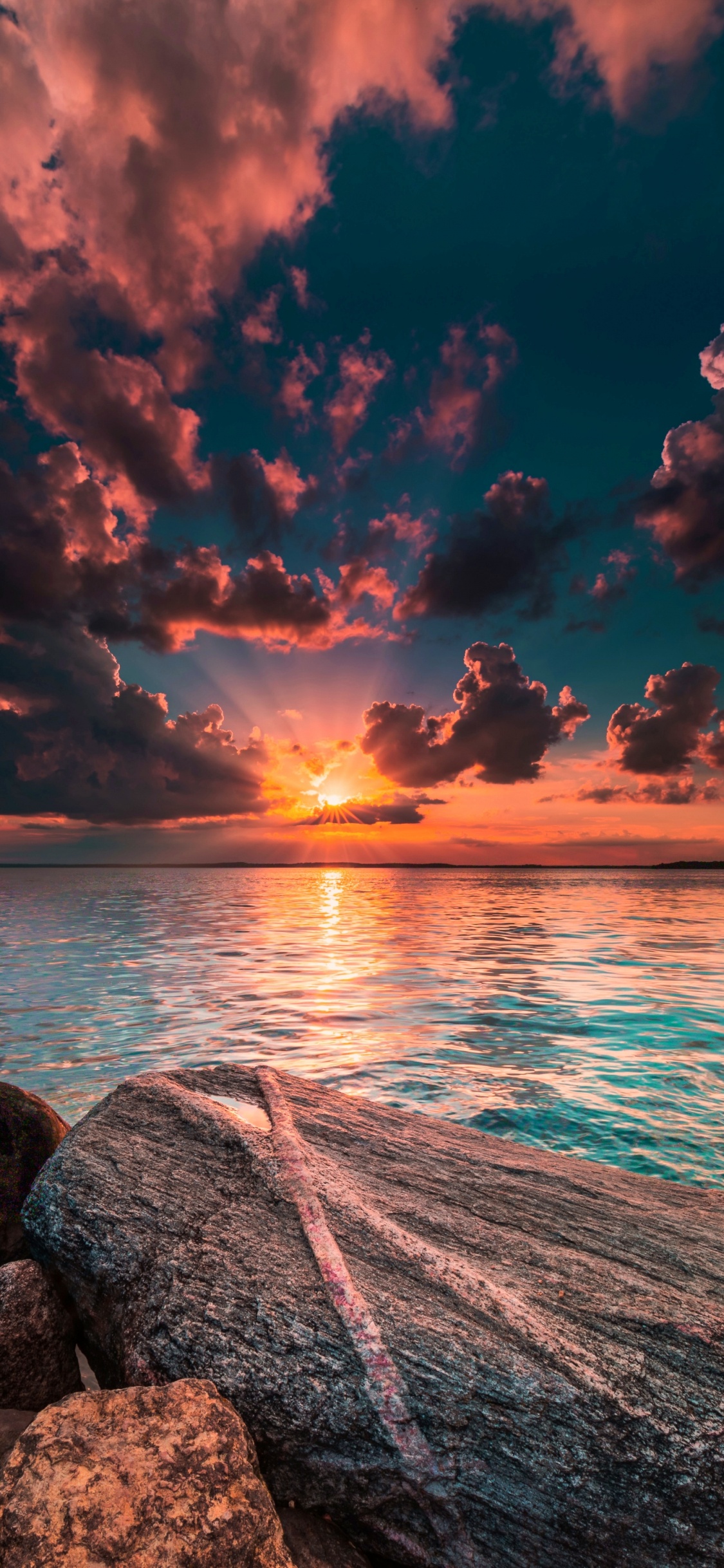 Sunlight, Landscape, Light, Nature, Water. Wallpaper in 1125x2436 Resolution