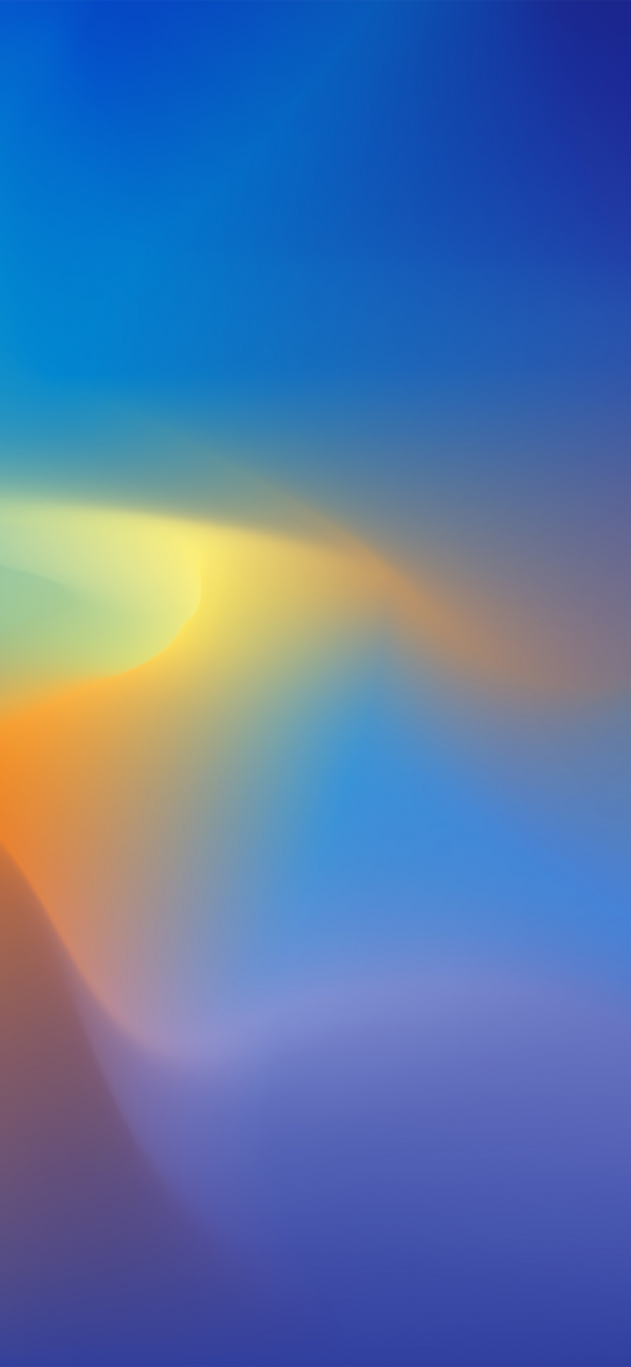 Blue and Yellow Smoke Illustration. Wallpaper in 1242x2688 Resolution