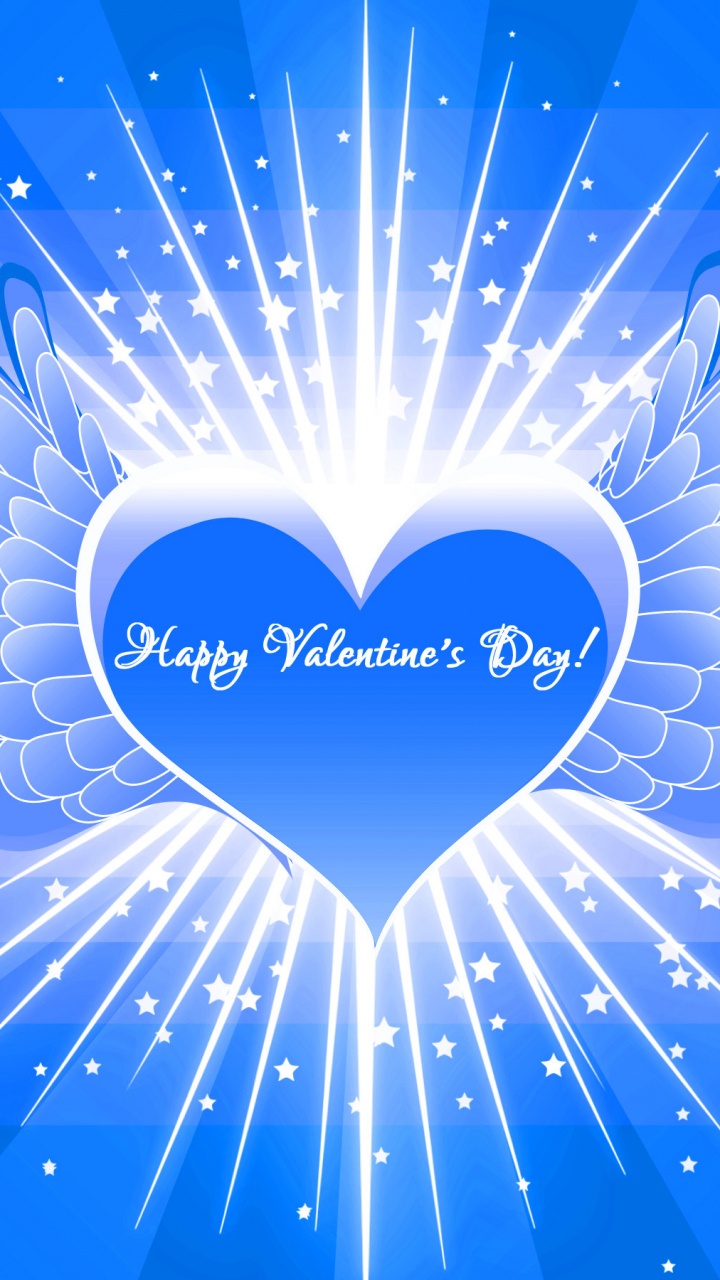 Valentines Tag, Blau, Electric Blue, Herzen, Himmel. Wallpaper in 720x1280 Resolution