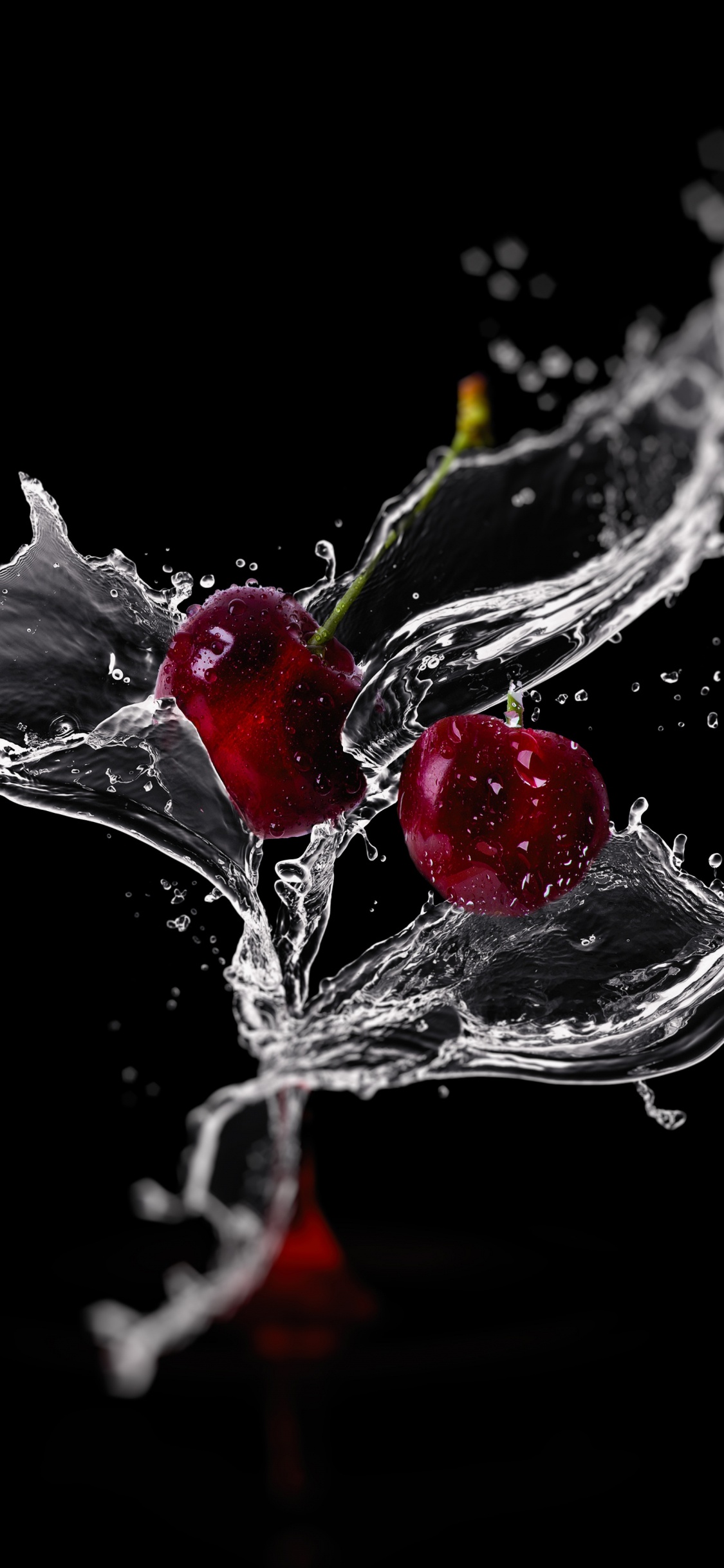 Rote Und Weiße Wasserspritzer. Wallpaper in 1125x2436 Resolution