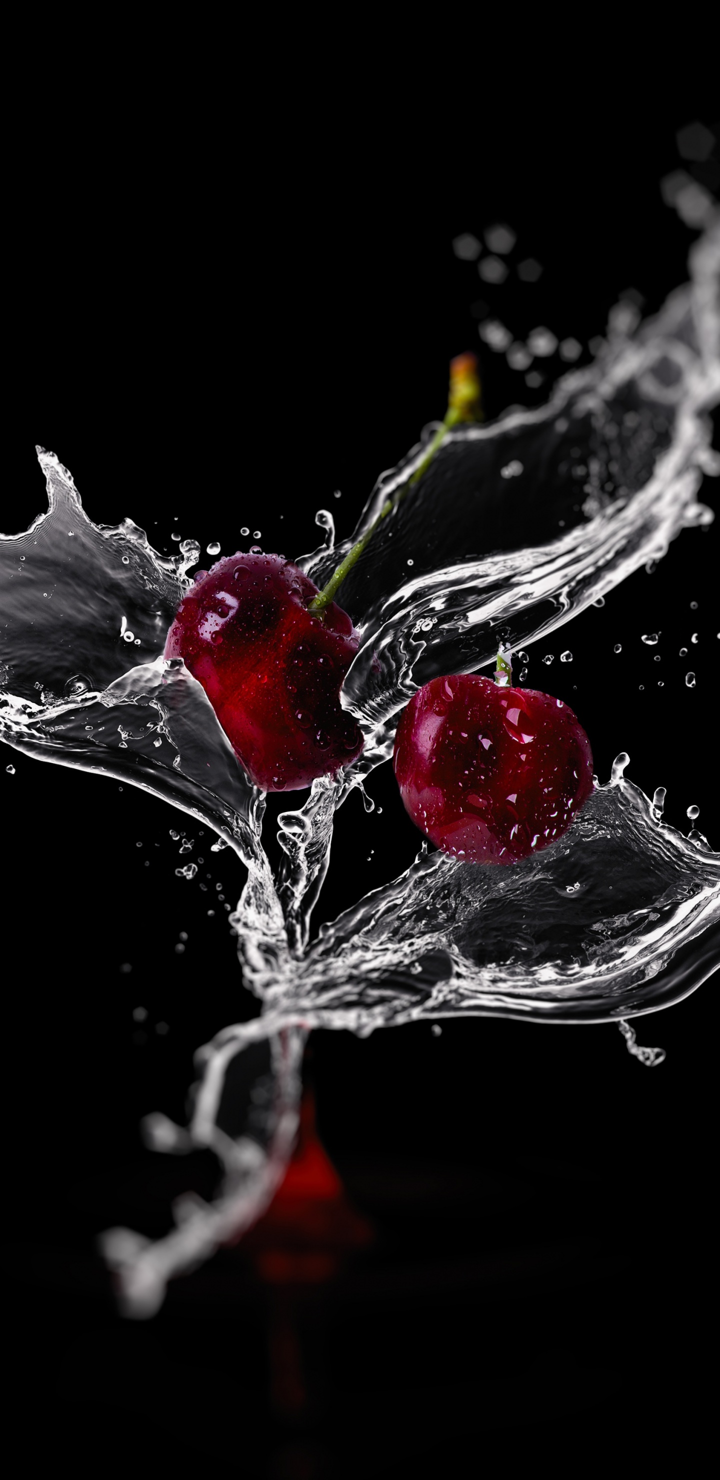 Rote Und Weiße Wasserspritzer. Wallpaper in 1440x2960 Resolution