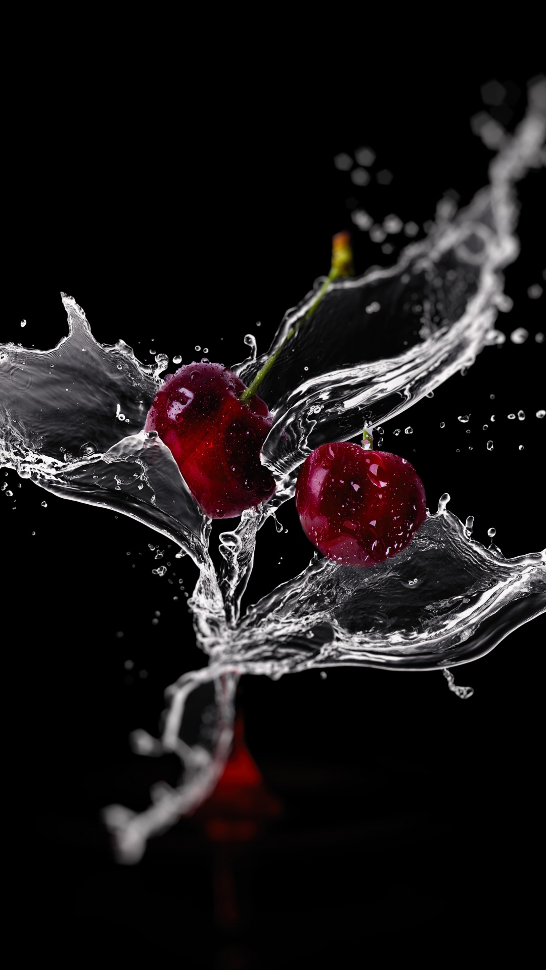 Red and White Water Splash. Wallpaper in 1080x1920 Resolution