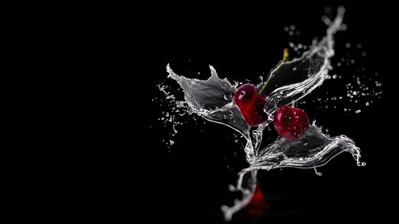 Red and White Water Splash. Wallpaper in 1280x720 Resolution