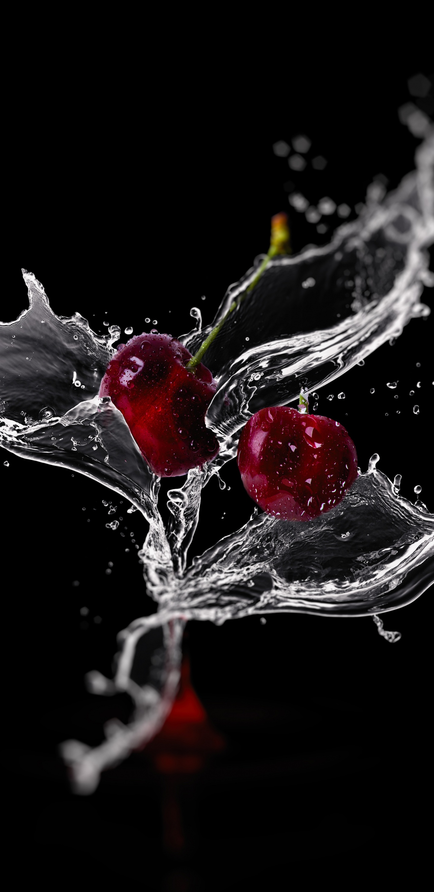Red and White Water Splash. Wallpaper in 1440x2960 Resolution