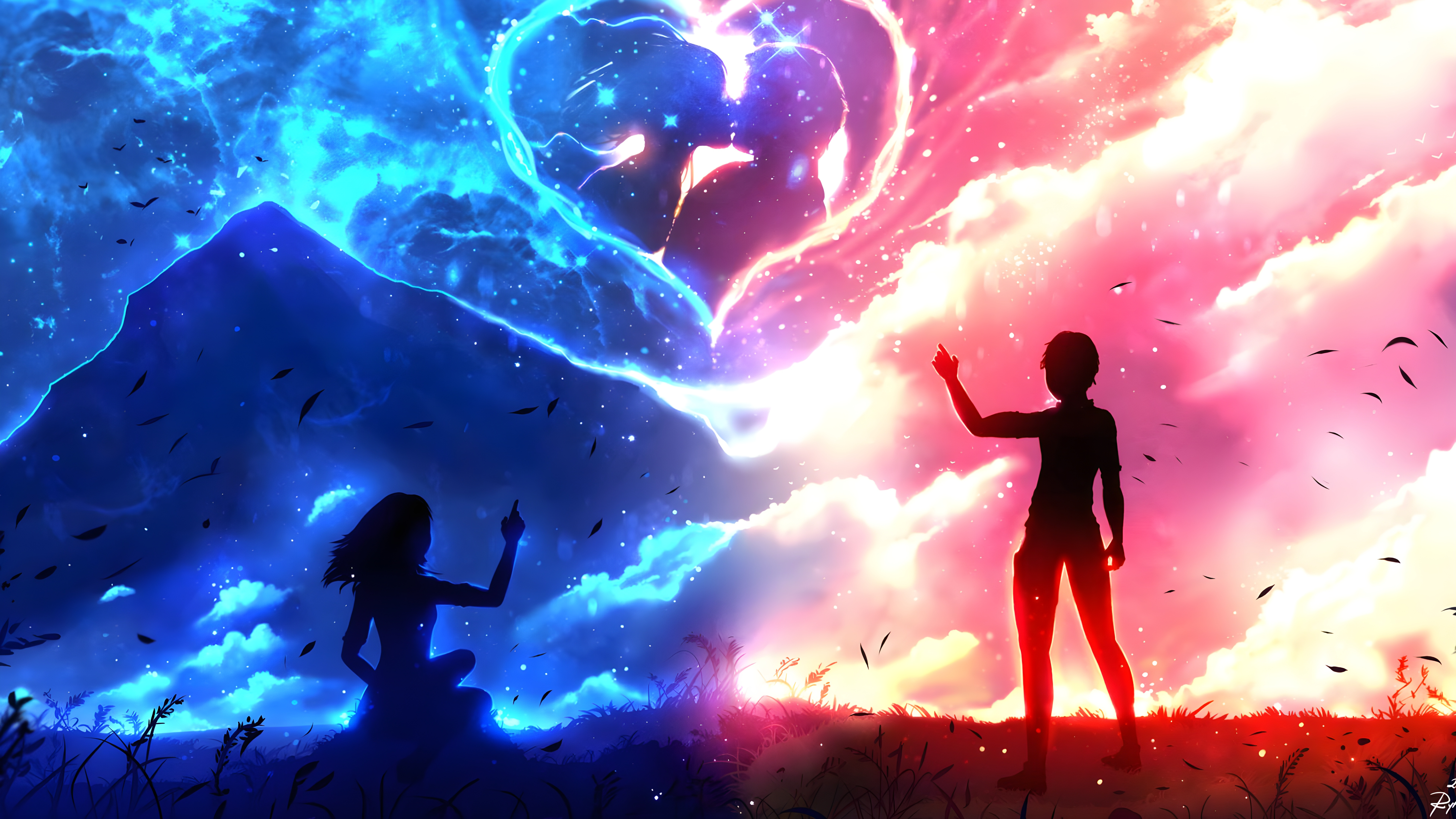 Anime, Licht, Menschen in Der Natur, Geste, Kunst. Wallpaper in 7680x4320 Resolution