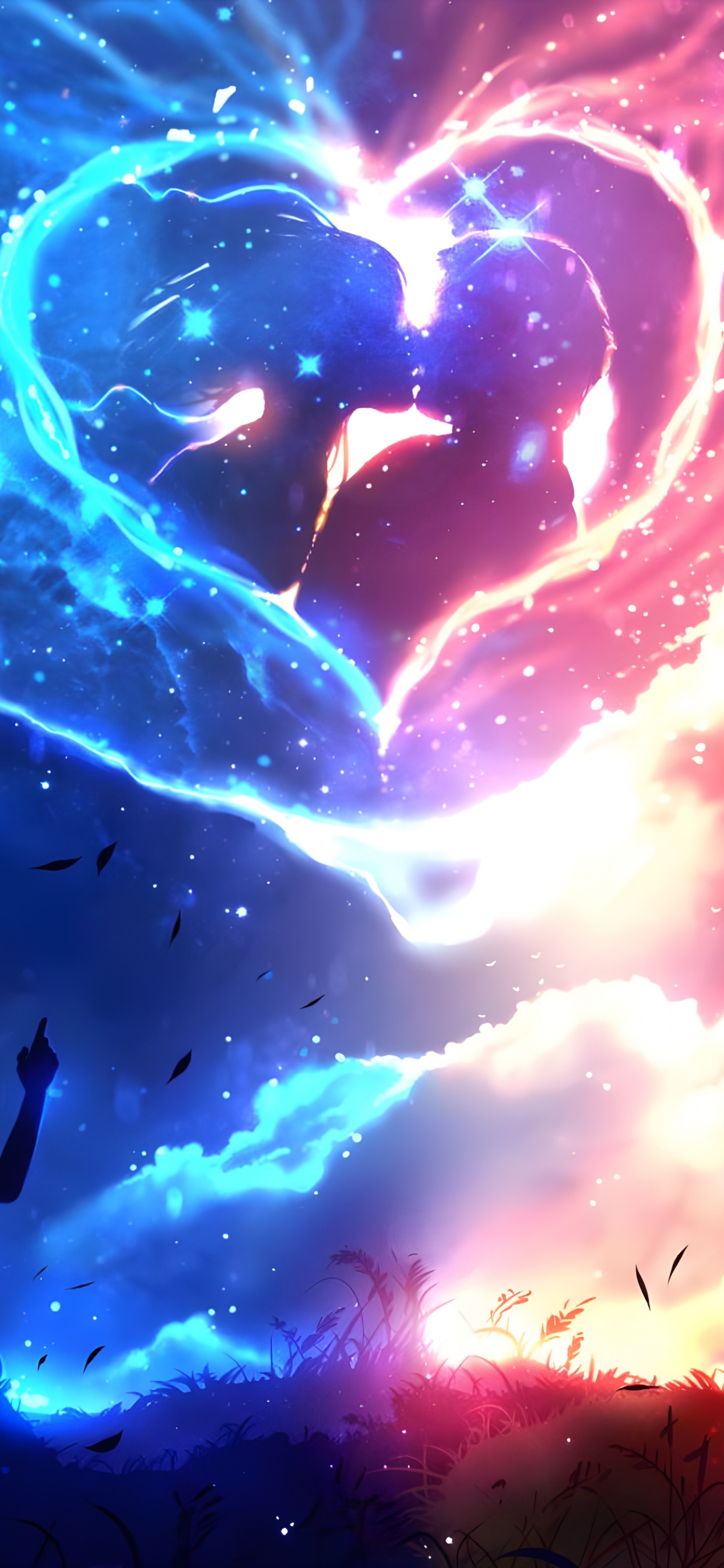 Anime, World, Light, People in Nature, Gesture. Wallpaper in 1242x2688 Resolution