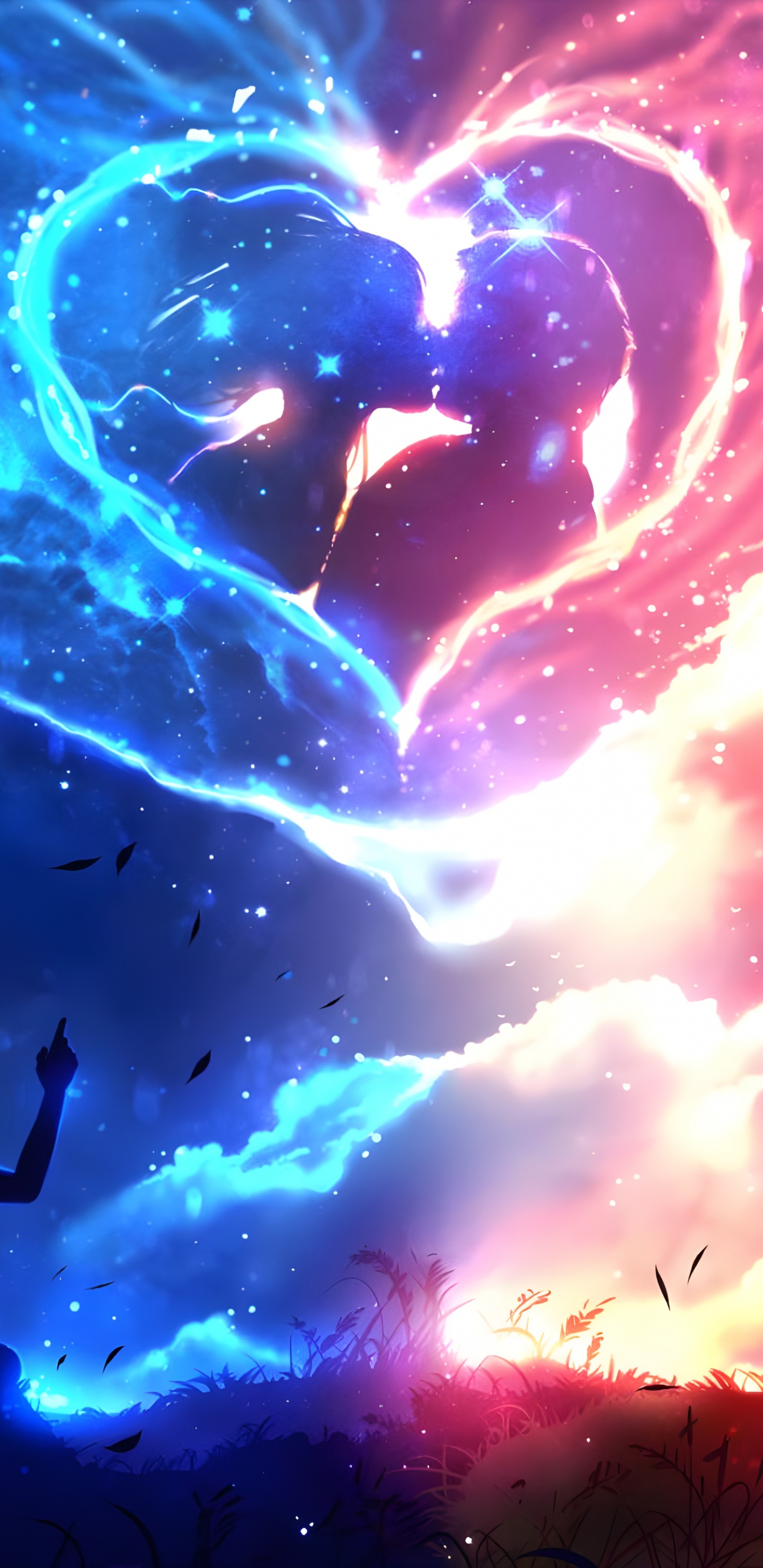 Anime, World, Light, People in Nature, Gesture. Wallpaper in 1440x2960 Resolution