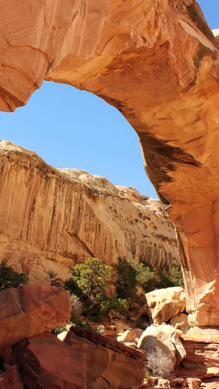 Menschen, Die Tagsüber Auf Braunen Felsformationen Gehen. Wallpaper in 720x1280 Resolution