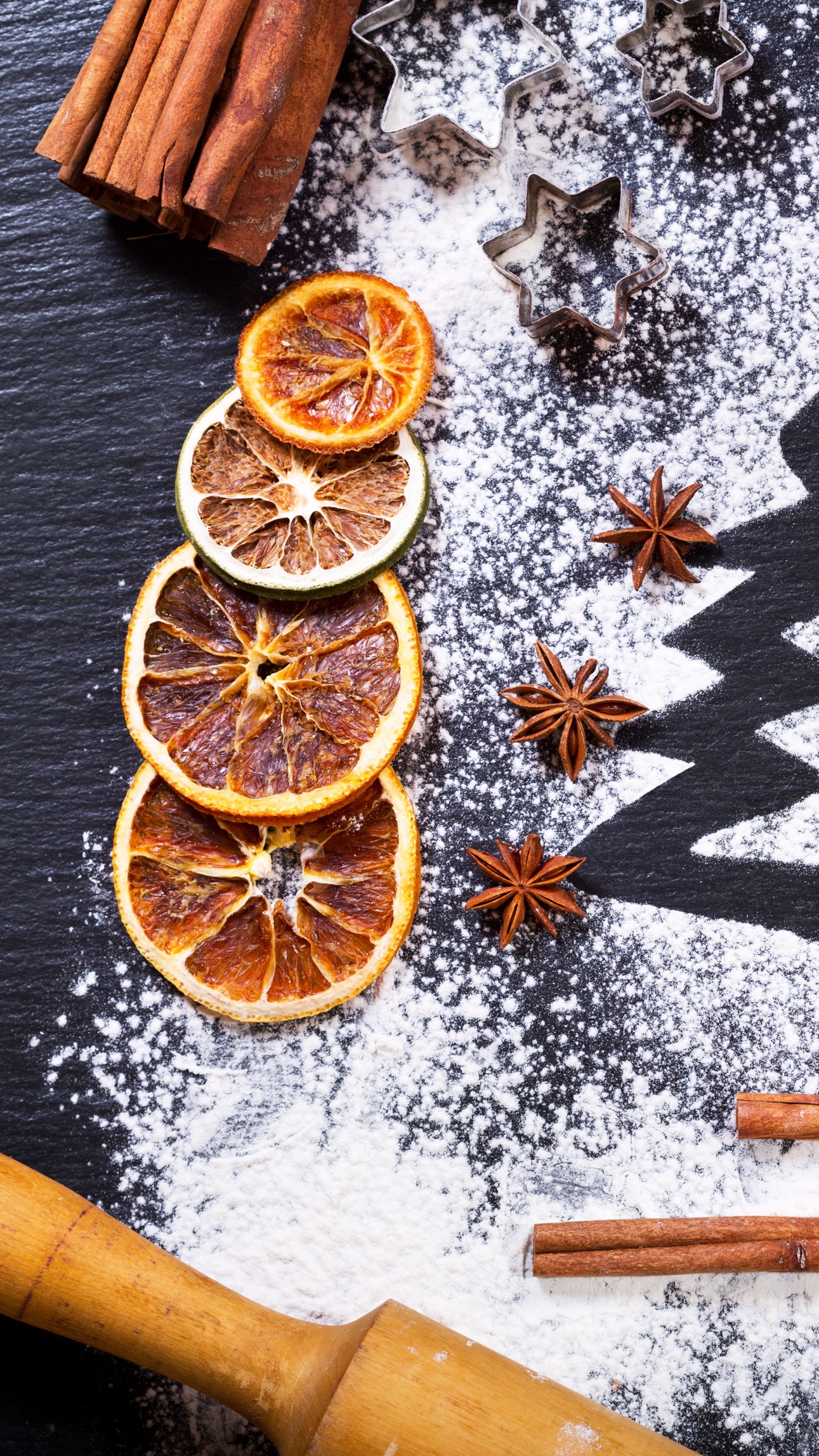 New Year, Christmas, Flour Christmas, Pasta, Bakery. Wallpaper in 1440x2560 Resolution