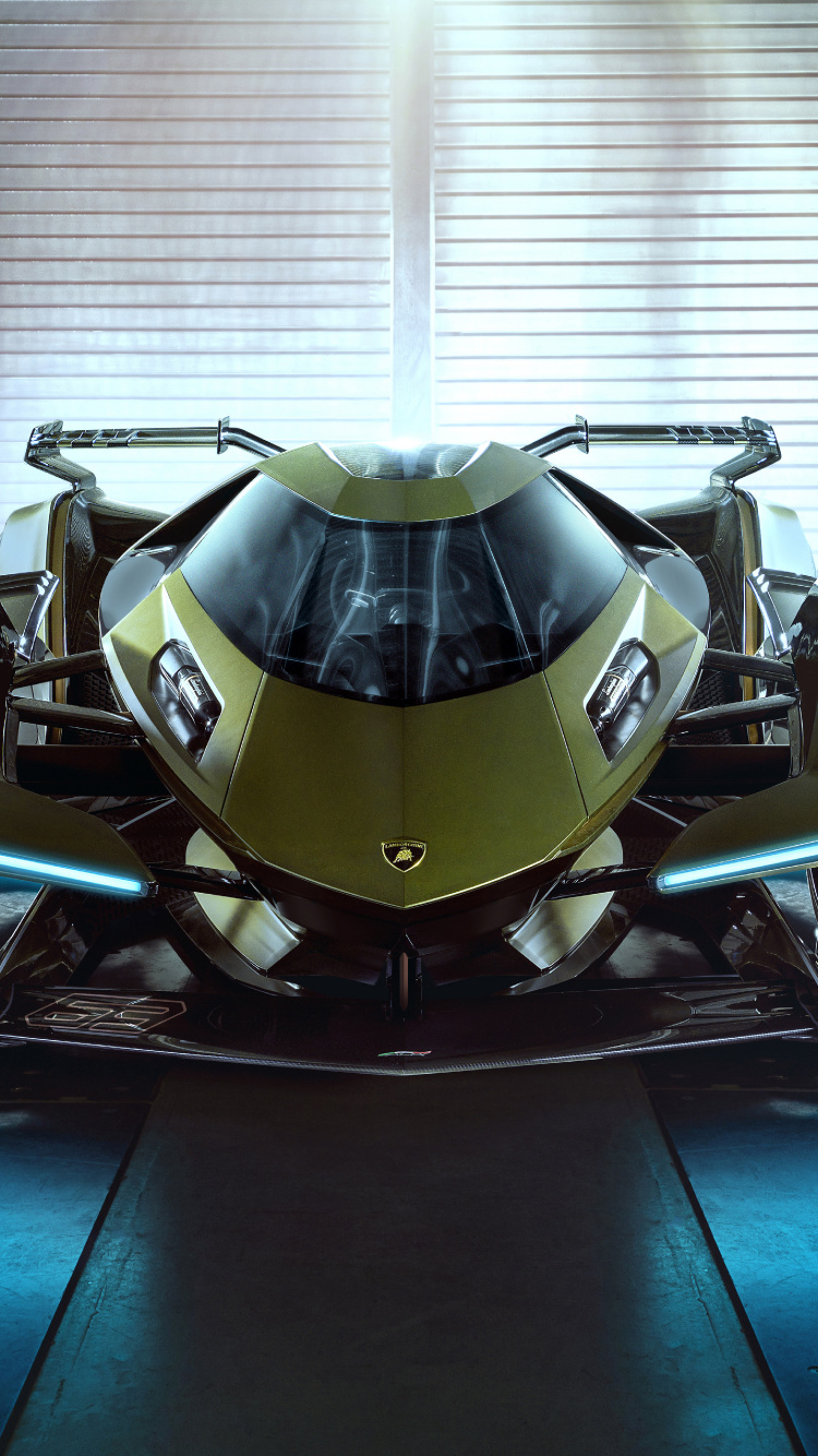 Gold and Black Sports Car. Wallpaper in 750x1334 Resolution