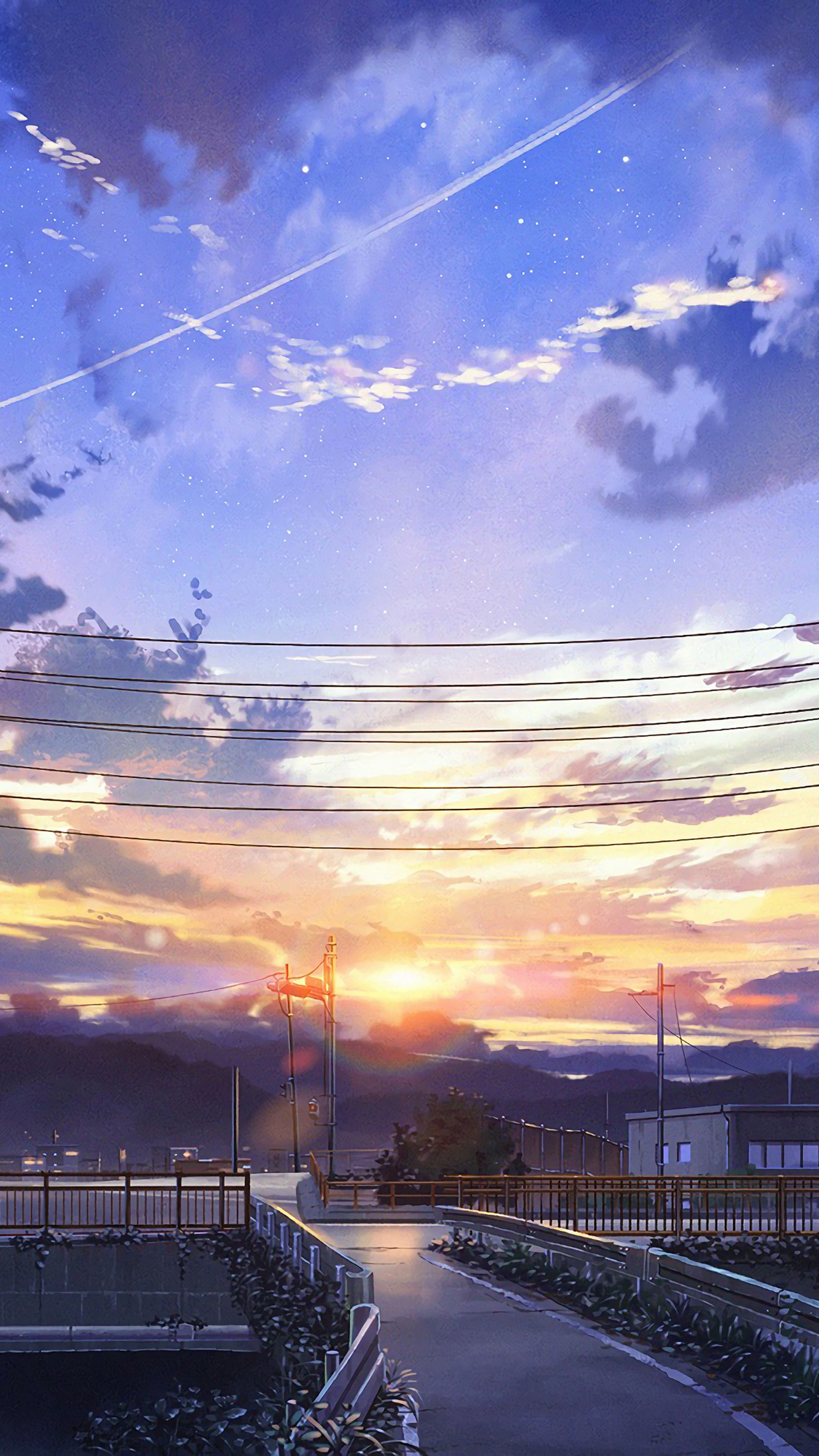 Wallpaper Anime, Art, Landscape Painting, Theatrical Scenery, Cloud,  Background - Download Free Image