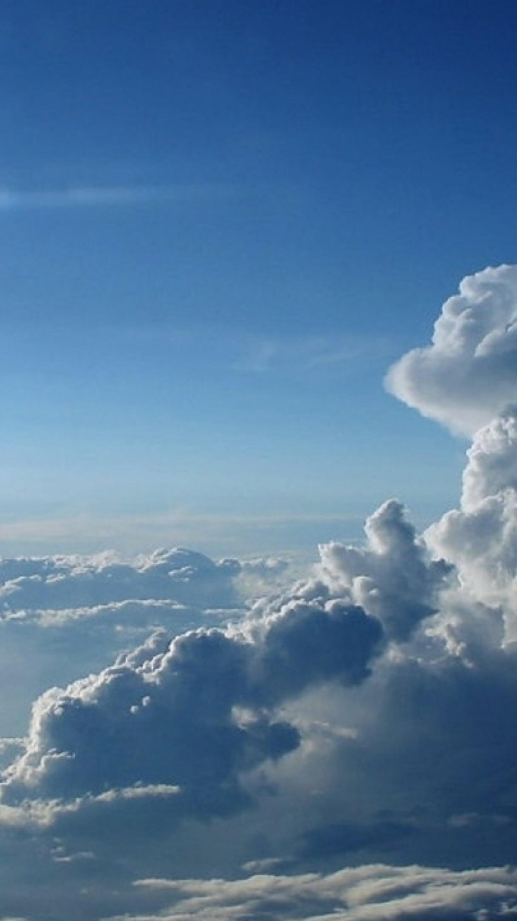 White Clouds and Blue Sky During Daytime. Wallpaper in 750x1334 Resolution
