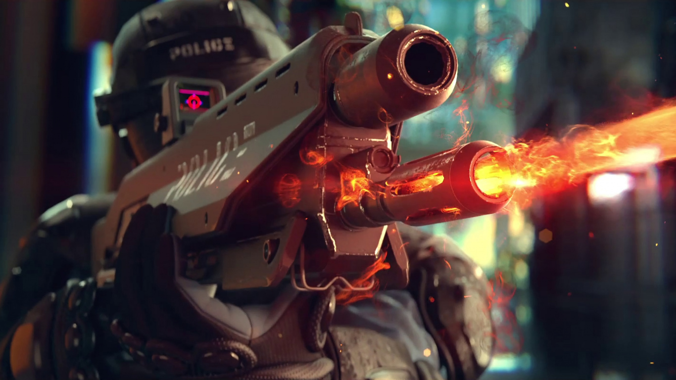 Cyberpunk 2077, cd Projekt, Mecha -, Maschine, Games. Wallpaper in 1366x768 Resolution